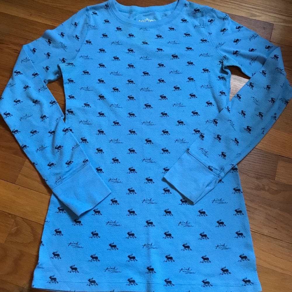 Waffle PINK VS blue moose long sleeve